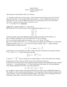 Math 2250-010 Week 13 concepts and homework sections 7.1-7.3