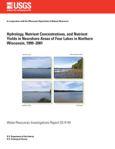 Hydrology, Nutrient Concentrations, and Nutrient Wisconsin, 1999–2001