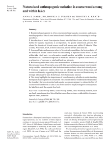 Natural and anthropogenic variation in coarse wood among and within lakes