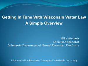 Getting In Tune With Wisconsin Water Law A Simple Overview Mike Wenholz