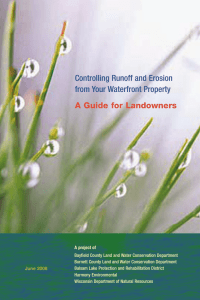 Controlling Runoff and Erosion from Your Waterfront Property A Guide for Landowners