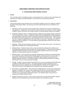 WISCONSIN CONSTRUCTION SPECIFICATION 5.  Construction Site Pollution Control