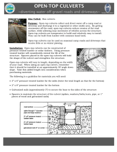 OPEN-TOP CULVERTS ~diverting water off gravel roads and driveways~