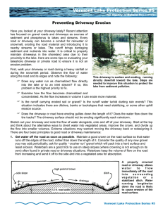 Vermont Lake Protection Series #5 Preventing Driveway Erosion