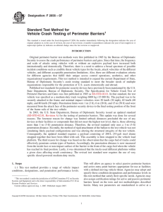 Vehicle Crash Testing of Perimeter Barriers Standard Test Method for