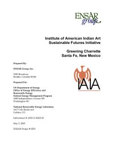 Institute of American Indian Art Sustainable Futures Initiative Greening Charrette