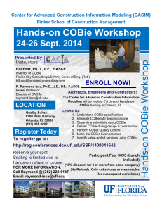 Hands-on COBie Workshop 24-26 Sept. 2014