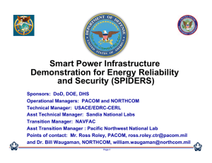 Smart Power Infrastructure Demonstration for Energy Reliability and Security (SPIDERS)