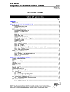 Table of Contents GREEN ROOF SYSTEMS