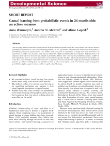 SHORT REPORT Causal learning from probabilistic events in 24-month-olds: an action measure