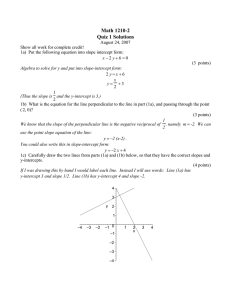 Math 1210-2 Quiz 1 Solutions