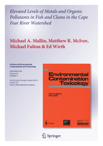 Elevated Levels of Metals and Organic Fear River Watershed