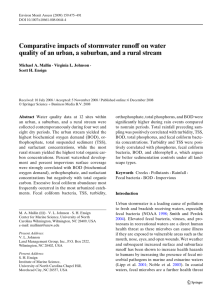 Comparative impacts of stormwater runoff on water Michael A. Mallin