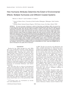 How Hurricane Attributes Determine the Extent of Environmental