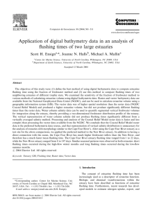 Application of digital bathymetry data in an analysis of