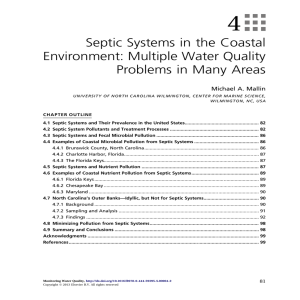 4 Septic Systems in the Coastal Environment: Multiple Water Quality
