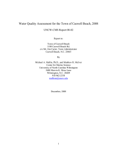 Water Quality Assessment for the Town of Caswell Beach, 2008