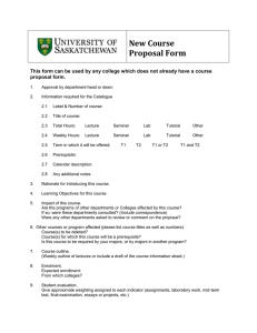 New Course Proposal Form