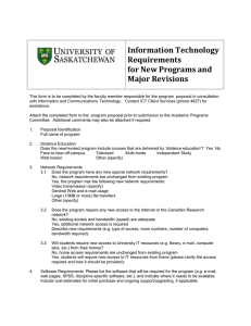 Information Technology Requirements for New Programs and Major Revisions