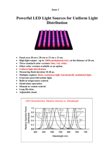 Powerful LED Light Sources for Uniform Light Distribution  Issue 1