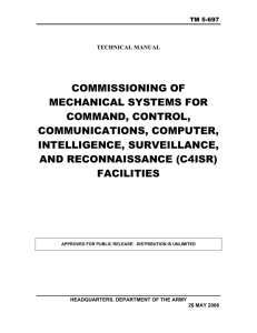 COMMISSIONING OF MECHANICAL SYSTEMS FOR COMMAND, CONTROL,