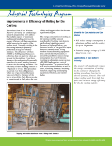 Industrial Technologies Program Improvements in Efficiency of Melting for Die Casting