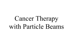 Cancer Therapy with Particle Beams
