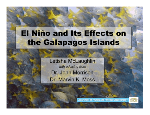 El Niño and Its Effects on the Galapagos Islands Letisha McLaughlin