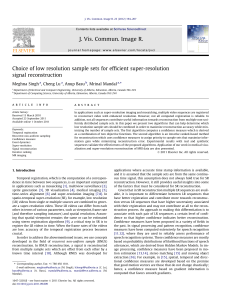 Choice of low resolution sample sets for efﬁcient super-resolution signal reconstruction