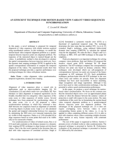 AN EFFICIENT TECHNIQUE FOR MOTION-BASED VIEW-VARIANT VIDEO SEQUENCES SYNCHRONIZATION