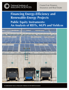 Financing Energy-Efficiency and Renewable-Energy Projects Public Equity Instruments:
