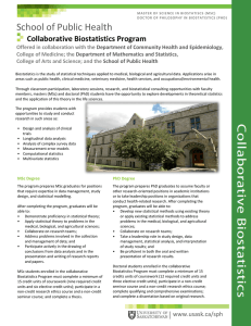 School of Public Health Collaborative Biostatistics Program