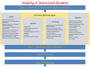 Helping A Distressed Student Common Warning Signs