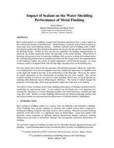 Impact of Sealant on the Water Shedding Performance of Metal Flashing