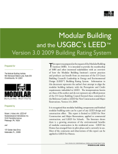 Modular Building USGBC’s LEED  ™