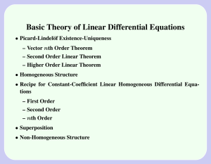 Basic Theory of Linear Differential Equations