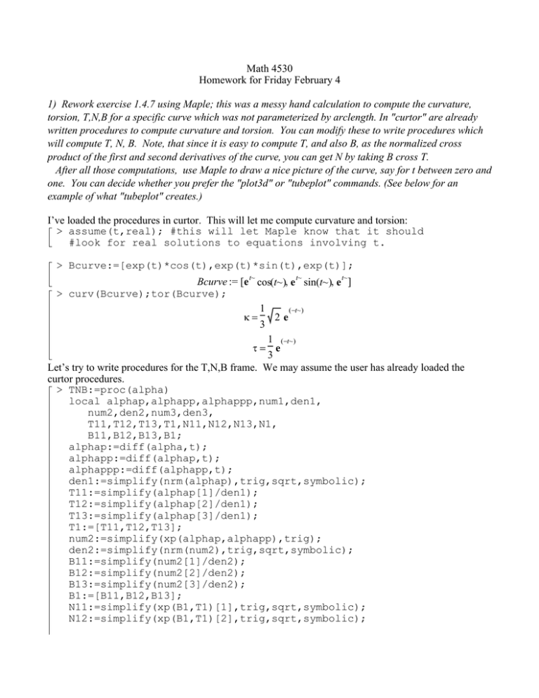 Math 4530 Homework For Friday February 4