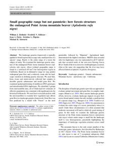 Small geographic range but not panmictic: how forests structure