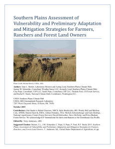 Southern Plains Assessment of Vulnerability and Preliminary Adaptation