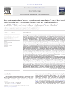 Structural organization of process zones in upland watersheds of central... ﬂuence on basin connectivity, dynamics, and wet meadow complexes