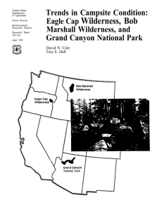 Wilderness, Bob Trends in Campsite Condition: Eagle Cap Marshall Wilderness, and