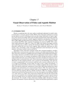 Visual Observation of Fishes and Aquatic Habitat Chapter  17 C. F.