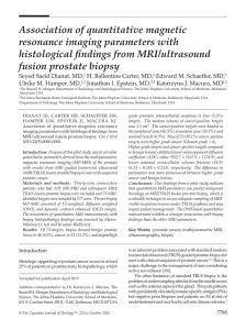 Association of quantitative magnetic resonance imaging parameters with histological findings from MRI/ultrasound