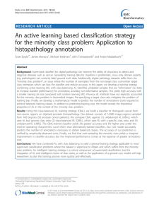 An active learning based classification strategy histopathology annotation