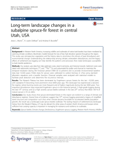 Long-term landscape changes in a subalpine spruce-fir forest in central Utah, USA