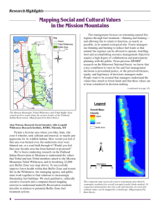 Mapping Social and Cultural Values in the Mission Mountains Research Highlights