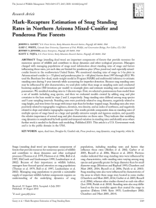 Mark–Recapture Estimation of Snag Standing Rates in Northern Arizona Mixed-Conifer and
