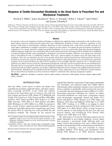 Response of Conifer-Encroached Shrublands in the Great Basin to Prescribed... Mechanical Treatments