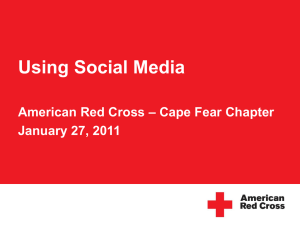 Using Social Media – Cape Fear Chapter American Red Cross January 27, 2011