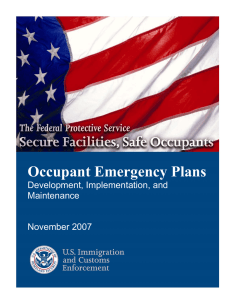 Occupant Emergency Plans Development, Implementation, and Maintenance September 2007
